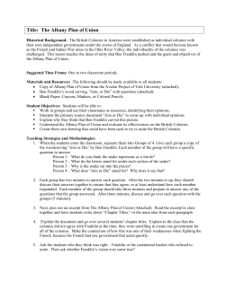 Albany Plan of Union - eleventhamericanhistory