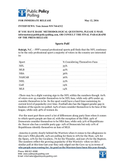 Sports Poll! - Public Policy Polling