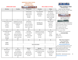 LUNCH COST $3.00 (Soup, Sandwich, Salad)