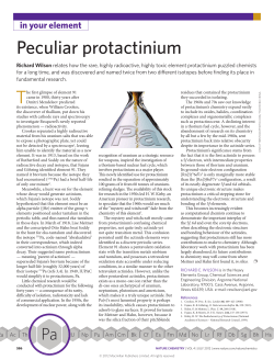 Peculiar protactinium