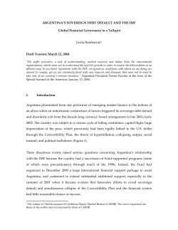 ARGENTINA AND THE IMF
