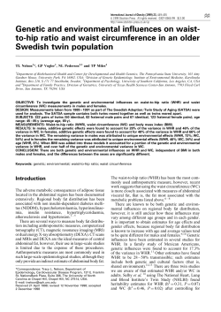 Genetic and environmental influences on waist- to-hip ratio