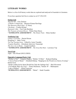 literary works - Essentials in Writing