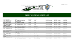 Clery Crime and Fire Log