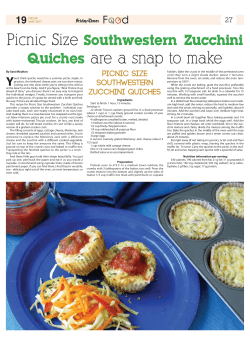 Picnic Size Southwestern Zucchini Quiches are a