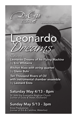 Concert program - DaCapo Chamber Choir