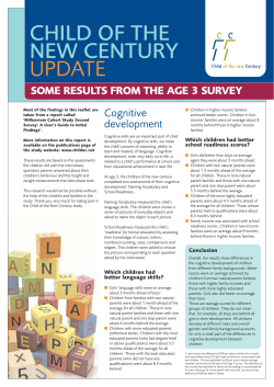 child of the new century update - Centre for Longitudinal Studies