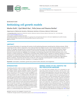Rethinking cell growth models - Naama Barkai