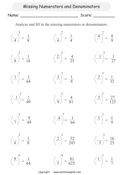 Missing Numerators and Denominators