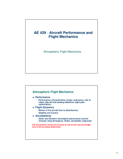 AE 429 - Aircraft Performance and Flight Mechanics