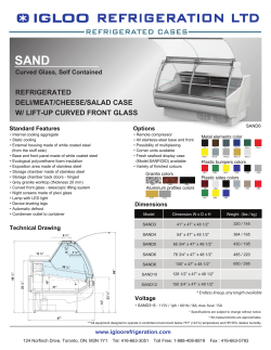 igloo spec sheet- refrigerated cases