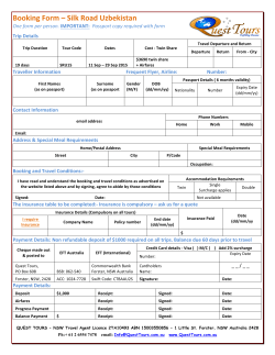 Quest Booking Form Silk Road 13