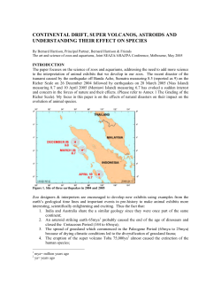 Continental drift, super volcanos astroids