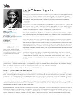 Harriet Tubman biography