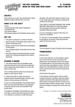 THE FAST GUESSING, DRAW ON YOUR OWN HEAD GAME! 3+