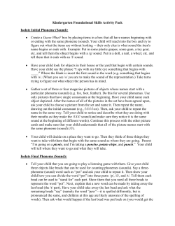 Kindergarten Foundational Skills Activity Pack Isolate Initial