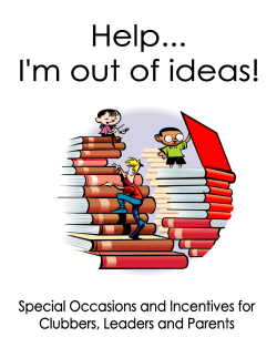 Help! I`m Out of Ideas!