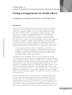 Living arrangements in South Africa