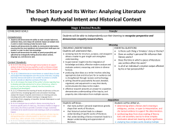 SHORT STORY Authorial Intent and Historical Context