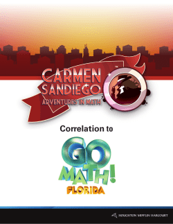 Correlation to - Go Math Academy