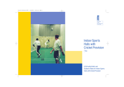 Indoor Sports Halls with Cricket Provision