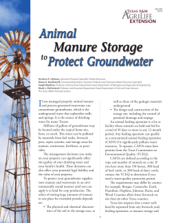 ESC-020. Animal Manure Storage to Protect Groundwater