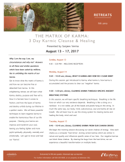 THE MATRIX OF KARMA: 3 Day Karmic Cleanse