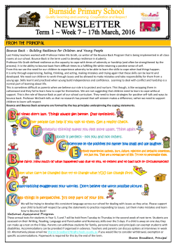 Bounce Back - Building Resilience for Children and Young People