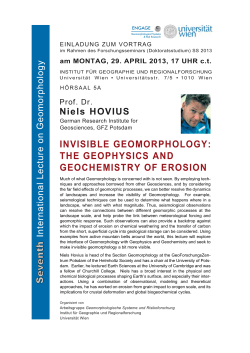 Se v enth INVISIBLE GEOMORPHOLOGY