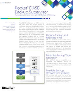 Rocket&reg; DASD Backup Supervisor