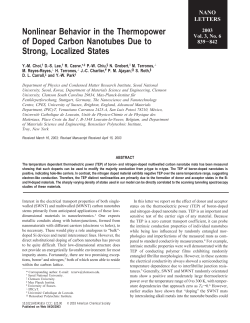 Nonlinear Behavior in the Thermopower of Doped Carbon