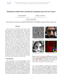 Simultaneous Optical Flow and Intensity Estimation From an Event