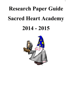 Research Paper Guide - Buffalo Academy of the Sacred Heart