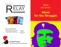 Ideas for the Struggle
