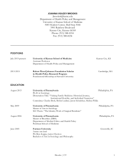 Curriculum Vitae - University of Kansas Medical Center