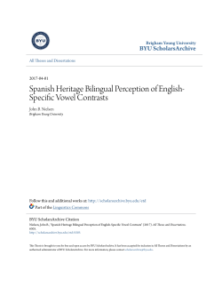 Spanish Heritage Bilingual Perception of English