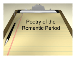 Poetry of the Romantic Period