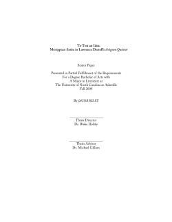 To Test an Idea: Menippean Satire in Lawrence Durrell`s Avignon