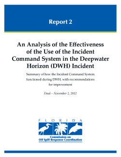 An Analysis of the Effectiveness of the Use of the Incident Command