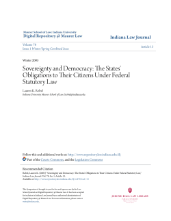 Sovereignty and Democracy: The States` Obligations to Their