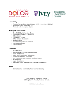 Fact Sheet - Ivey Tangerine Leadership Centre