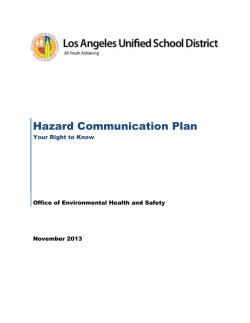 Hazard Communication Program - Office of Environmental Health