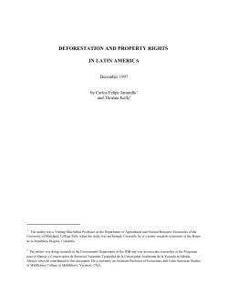 Deforestation and Property Rights in Latin America - Inter