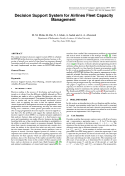 Decision Support System for Airlines Fleet Capacity Management