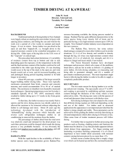 Timber Drying at Kawerau - Oregon Institute of Technology