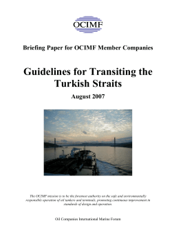 Guidelines for Transiting the Turkish Straits