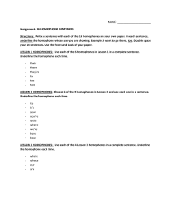 homophone sentences