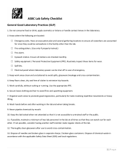ASBC Lab Safety Checklist
