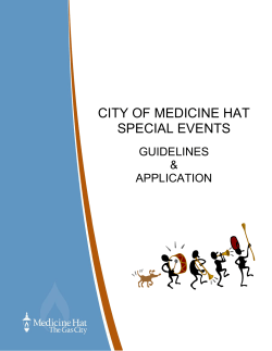 CITY OF MEDICINE HAT SPECIAL EVENTS