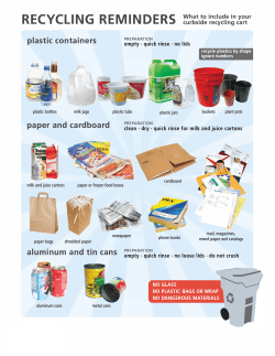 Recycling Reminders - Mason County Garbage